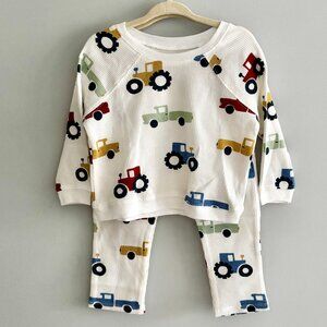 Mud Pie Waffle Knit Tractor Set NWT 12-18M